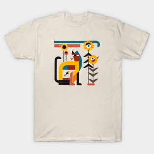 Cat and VINTAGE ROMANCE T-Shirt